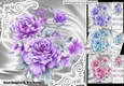 4 Pretty satin and ornate card fronts with peonies 8x8 mini kit