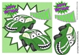 Toony smile green car 8x8