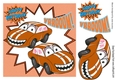 Toony smile orange car 8x8