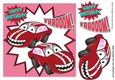 Toony smile red car 8x8