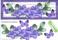 Pretty purple flowers with butterflies DL Card