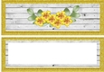 Pretty yellow flowers with butterflies DL Card, card front/insert