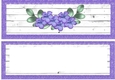 Pretty purple flowers with butterflies DL Card, card front/ insert