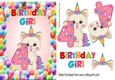 Cute kittys birthday aged (four) A5