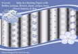 8 Baby Boys Backing paper a variety in blue