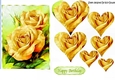 gold roses with hearts