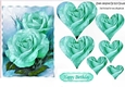 Turq roses with hearts