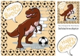 A dino footballer , born to win! 8x8 (brown)