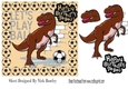A dino footballer 7x7 (brown)