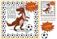 A dino footballer in brown! 8x8 (one)