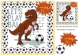 A dino footballer in brown! 8x8 (two)