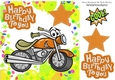 Lovely gold toony motorbike in balloon frame 8x8