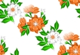 pretty orange/ white flowers backing paper (big)