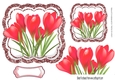 Pretty spring pink crocus toppers with glitter frame