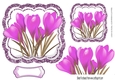 Pretty spring lilac crocus toppers with glitter frame