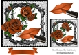 Orange Roses and Lipstick in black lace frame 7x7