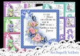 6 Beautiful spring flowers & roses with butterflies and bows 8x8