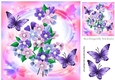 pretty shades of flowers & butterflies in pretty pink 8x8 frame