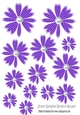 Pretty purple polkadot flower petals with pearls cutouts
