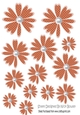 Pretty brown polkadot flower petals with pearls cutouts