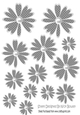Pretty silver polkadot flower petals with pearls cutouts