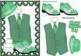 Lovely mens accessories waistcoat shoes etc in green A5
