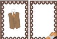 Lovely card front/insert mens accessories waistcoat shoes in brown A5