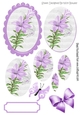 Pretty lilac lilies with butterflies and bow pyramids