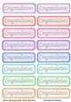  Congratulations Tags  with silver script a variety of colours cut outs