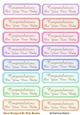 Congratulations on your new baby Tags  with gold script a variety of colours cut outs
