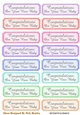 Congratulations on your new baby Tags  with silver script a variety of colours cut outs