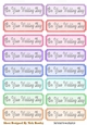  On your wedding day Tags  with silver script a variety of colours cut outs