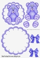 Cute little baby bear with bows rocker card