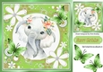 Pretty elel in floral frame with butterflies 7x7