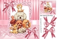 Cute best of friends together with pink bows 8x8