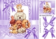 Cute best of friends together with purple bows 8x8