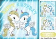 Cute turq and gold unicorns 8x8