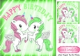 Cute pink and green unicorns 8x8