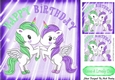 Cute green and purple unicorns 8x8