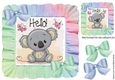 Cute koala bear in rainbow 7x7 frame