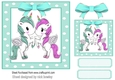 Cute unicorns in turq/pink polkadot 7x7 frame