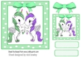 Cute unicorns in green/purple polkadot 7x7 frame