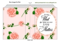 Pretty peach roses with lace and verse folded book