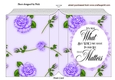 Pretty purple roses with lace and verse folded book