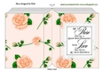 Pretty peach roses with square lace and verse folded book