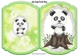 Cute panda on lace bracket card