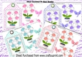 4 Cute smily face flowers on lace tag/topper mini kits
