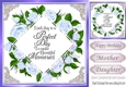Pretty blue roses diamond frame with ornate corners 8x8