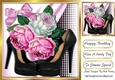 Pretty shades of pink roses with shoes 8x8
