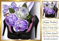 Pretty shades of purple/lilac roses with shoes 8x8